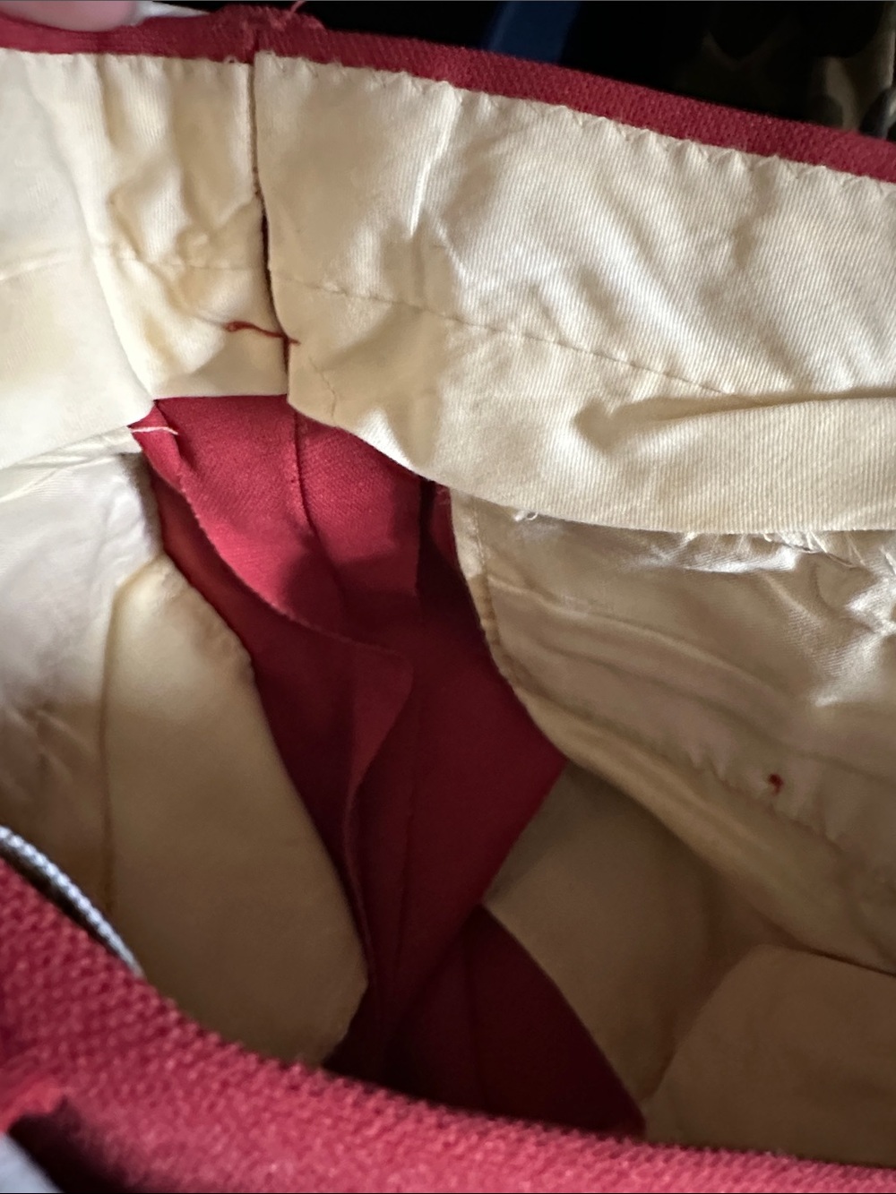 Ridiculously Awesome Vintage Red Two-Piece Shirt and Pants Set with White Trim - Picture 17 of 17